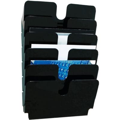 Durable FLEXIPLUS 6 A4 QUER 1700014061 Folderhouder Zwart, Transparant DIN A4 liggend 1 stuk(s) Aantal vakken: 6 (b x h x d) 340 x 520 x 100 mm