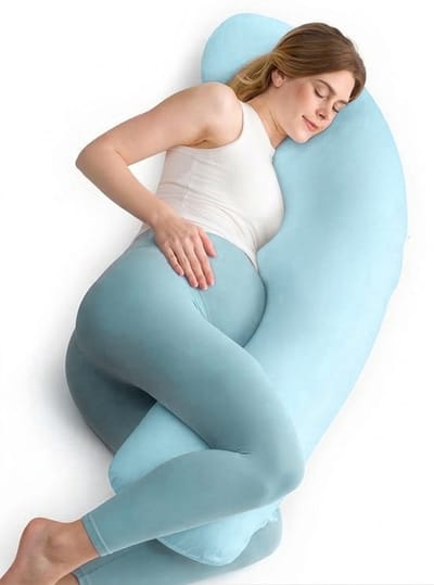BOTC Zwangerschapskussen - Zijslaapkussen - Body Pillow - Kussen XL - Lightblauw