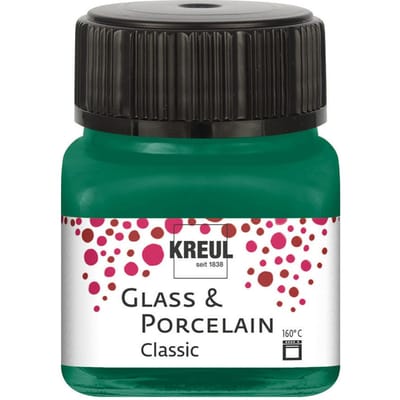 Glasverf - Porseleinverf - Donkergroen - Classic - Glazuur look - Kreul - 20 ml