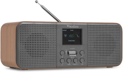 Internet radio - Audizio Bucine - FM en DAB radio - Radio met Bluetooth - Wekkerfunctie - Donkergrijs