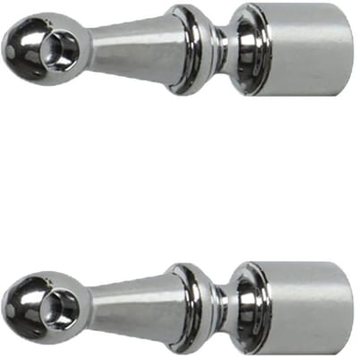 Plankenreling Connector - Railhouder Glas - Meubelverbinding - Zinklegering - 2 stuks - Zilver