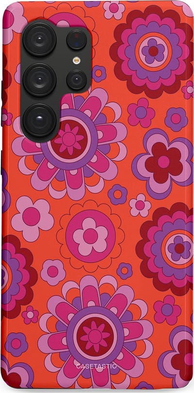 Casetastic Hoesje Geschikt voor Samsung S25 Ultra - Stijlvolle Beschermende Duo-layer Case - Retro warmte