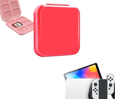 Gadgetpoint - Cassettehouder - Spelhouder - Opberg box - Cassette box - Accessoires geschikt voor Nintendo Switch - Rood