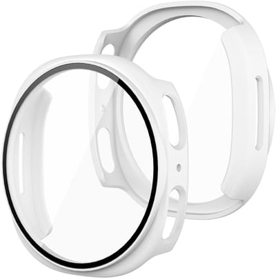 Stravo Screen protector case voor Samsung Galaxy Watch 9 40mm / Watch 8 40mm – Full Cover Hard Case / Beschermend Hoesje – Wit – screenprotectors