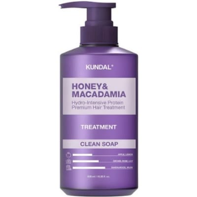 KUNDAL Traitement Capillaire au Miel et à la Macadamia Parfum Savon Pur Nourrissant en Profondeur 500ml