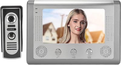 Video Intercom Systeem - Deurcamera Monitor - Beveiliging Huis - Nachtzicht Functie - 7 Inch Scherm - Zilver