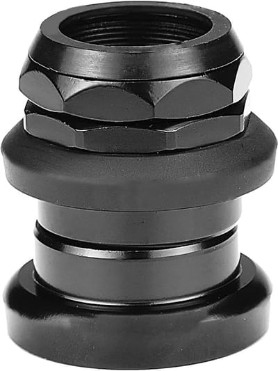 Hoogwaardige zwarte fietsstuurset 1 inch met schroefdraad lager voor vouwfiets en mountainbike