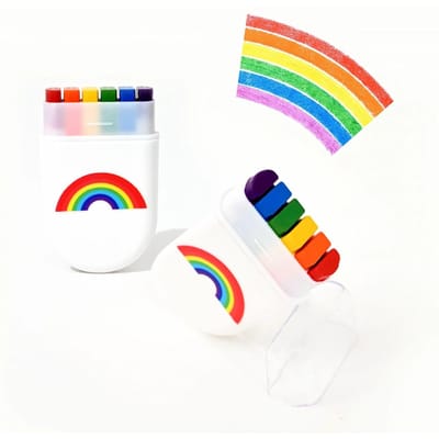 Accessoires 2 Pièces Crayons de Couleur Arc-en-ciel Peinture Fête d'Anniversaire Arc-en-ciel Fête à Thème Colorée Costume Familial de Fête Taille de Poche Cadeau
