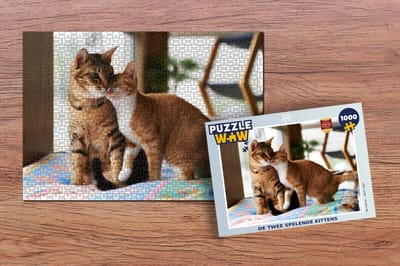 Puzzel De twee spelende kittens - Legpuzzel - Puzzel 1000 stukjes volwassenen