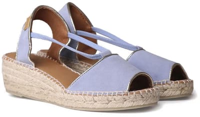 Suède espadrille met sleehak voor dames | BILDA