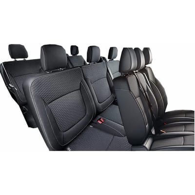 FROGUM Op maat gemaakte stoelhoezen - NISSAN Primastar 9 personen 2001-2014 - Jacquard T06 - 3 rijen - Duurzaam & Praktisch