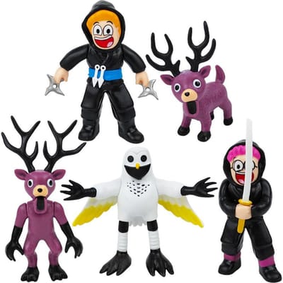 Nieuw 99 Nachten In Het Bos Hertenmodel Speelgoed Eland Uil Horror Spel Verzamelaar Actiefiguur Set Cadeau black