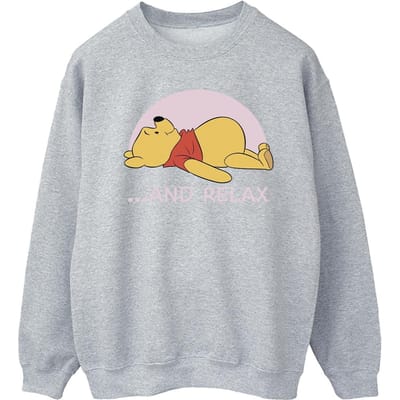 Disney Heren Winnie The Pooh Relax Sweatshirt (Sportgrijs)