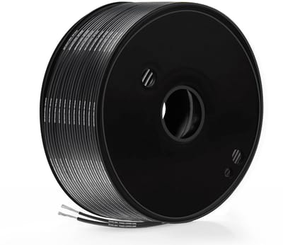 2-aderige platte elektrokabel 0,53mm² met vertind koper 50 meter
