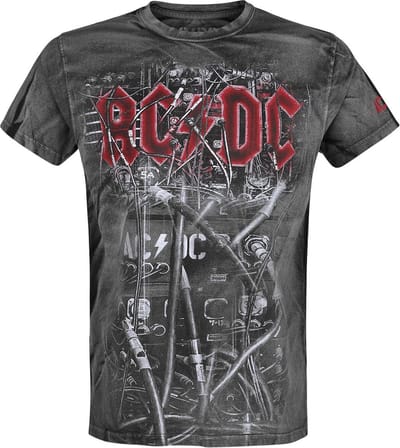 AC/DC T-shirt - PWR Wires - S tot 4XL - voor Mannen - grijs