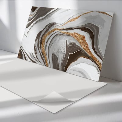 Wallfluent Vinyl Wandpaneel - Golven van abstracte patronen Zelfklevend Muurpaneel - 100 cm x 50 cm - Grijs Vinyl Wandpaneel - 1 stuk - Rechthoekig Wandbekleding Vinyl - Texturen Wandpaneel - Vinyl Wandbekleding - Wandpaneel Keuken en Badkamer