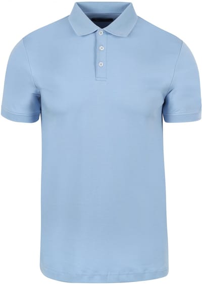Suitable Liquid Poloshirt Lichtblauw - Maat L - Heren - Polo shirt Heren met Korte mouw