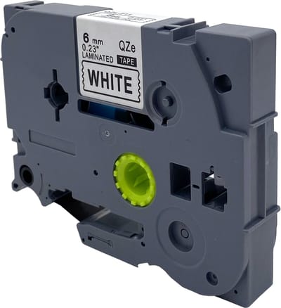 DULA Brother Compatible label tape- Tze-211 - 1 cassette - Brother P-Touch - Zwart op wit - 6mm x 8m
