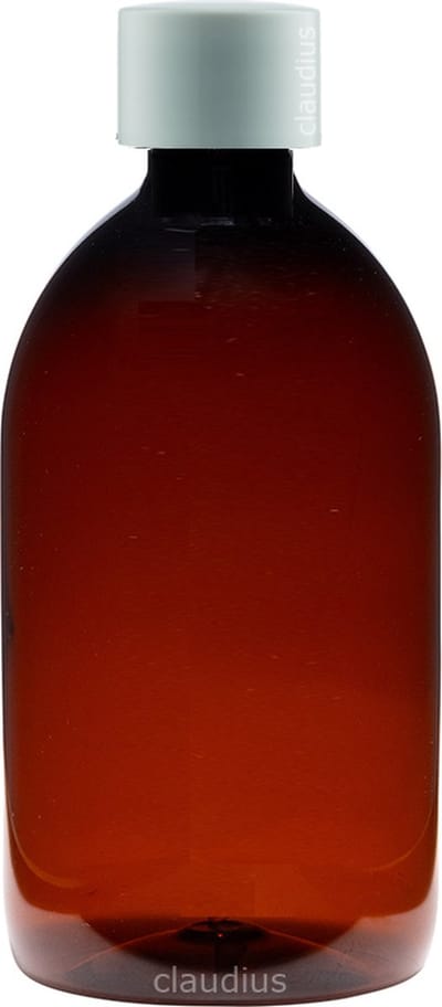 Lege plastic fles 500 ml PET apothekersfles amber - met witte dop - set van 10 stuks - navulbaar- leeg