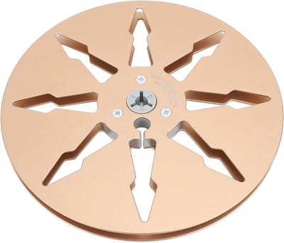 Lege Tape Haspel - Aluminium Spoel - Bandrecorder Reparatie - 8 Gaten Ontwerp - 7 Inch Diameter - Goud