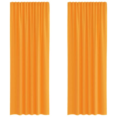 vidaXL Gordijnen voile met roedezakken 2 st oranje