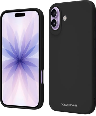 Xssive - Hoesje geschikt voor iPhone 17 - Siliconen Case - Dun Hoesje - Zwart
