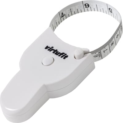 VirtuFit Omtrekmeter - Meetlint - Wit - 150 cm - Zelfspansysteem - Handig & Compact - Voor Nauwkeurige Metingen - Meetlint Lichaam - Body Mass Tape - Omtrekmeter Lichaam