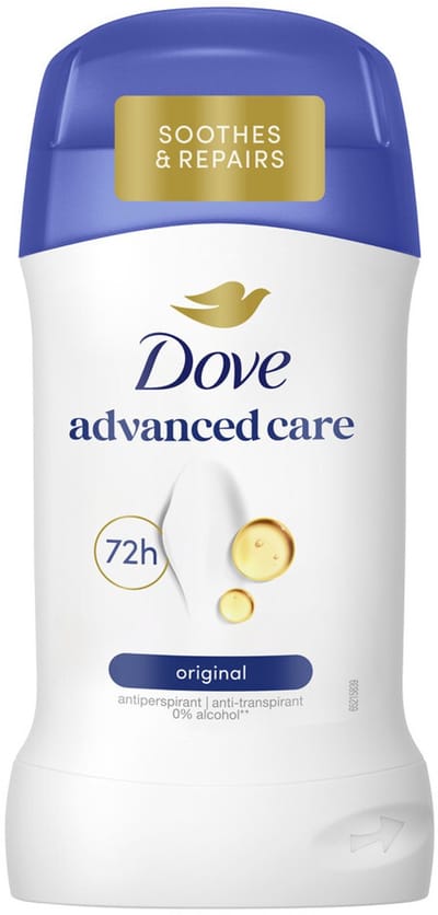 Dove Deodorant Stick Advanced Care Original - 50 ml - Anti-Transpirant 72 H Bescherming