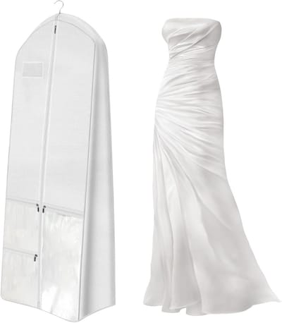 Kledinghoes Bruidsjurk - Beschermhoes Jurk - Veilige Opslag - Ademend Materiaal - 183cm Lang - Wit