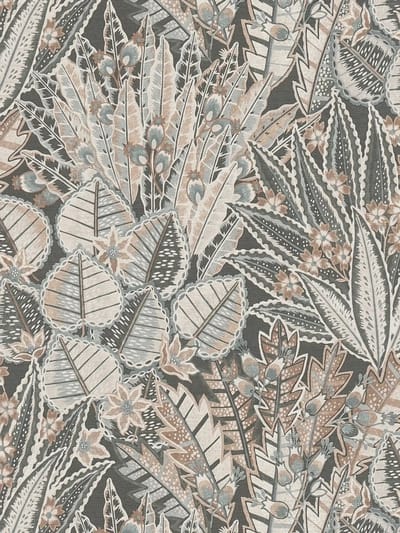PRACHTIGE BLOEMEN EN BLADEREN BEHANG | Botanisch - Bruin Zwart Grijs - Livingwalls Stories of Life
