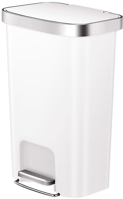 EKO - Hana 1 Pedaalemmer 2x25 liter - Plastic - wit - Prullenbak