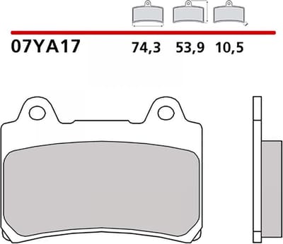 Plaquette de frein Brembo pour Moto Yamaha 250 FZR 1987 à 1988 AV / 07YA17.RR Neuf