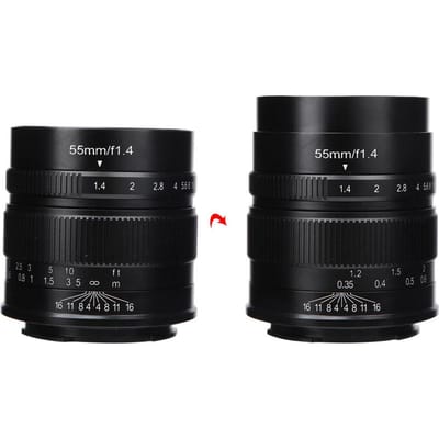 55mm F1.4 APSC Groothoek Vast Objectief voor Fuji FX Mount black