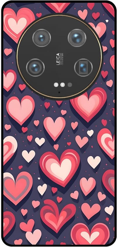 Smartphonica Telefoonhoesje Geschikt voor Xiaomi 13 Ultra met Hartjes Opdruk - TPU Backcover Case With Heart Design geschikt voor Xiaomi 13 Ultra