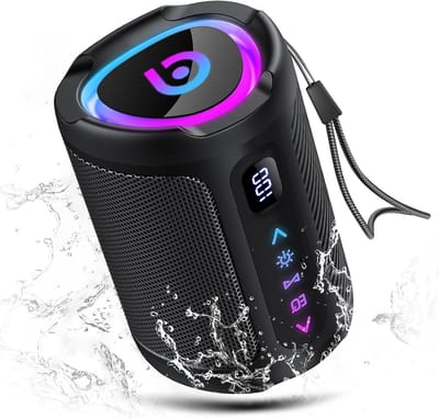 Bluetooth Luidspreker - Muziekbox Draagbaar - Muziek Luisteren - Met Lichteffect - 286 x 27 x 395 cm - Zwart