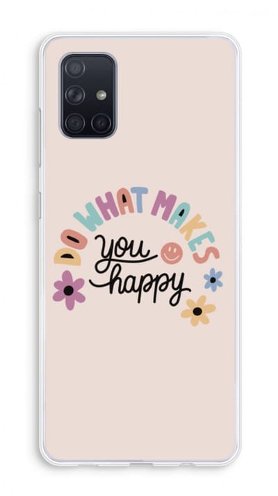 Case Company® - Hoesje geschikt voor Samsung Galaxy A71 hoesje - Happy days - Soft Cover Telefoonhoesje - Bescherming aan alle Kanten en Schermrand