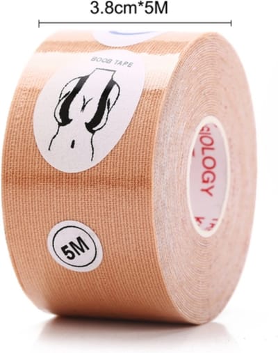 Borsten tape Boob-tape Strapless sticky tape BH / Rol 5 meter / Huidskleur / HaverCo