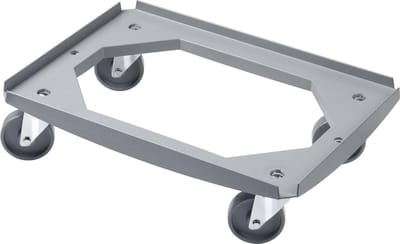 Transportroller - Kistenroller - Materiaal Verplaatsen - Specifiek voor Eurobakken - 620x420 mm - Grijs