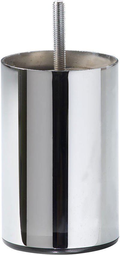 Stalen meubelpoot chroom rond ø 7,6 cm en hoogte 12 cm (M8) - Set van 4 stuks
