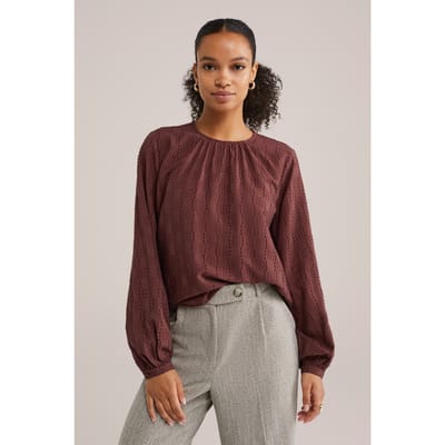 We Fashion Blouse Vintage Red Maat: S | Longsleeves Outlet | Dames | Rood