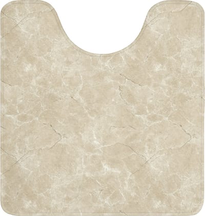 WC mat met uitsparing 55x60 cm - Antislip - Lichtbeige - Marmer - Diffusie adering - Toiletmat met uitsnijding - Vloermat - Douchemat - Toilet tapijt - Toiletmatten