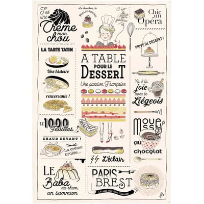 Theedoek - Franse desserts Winkler