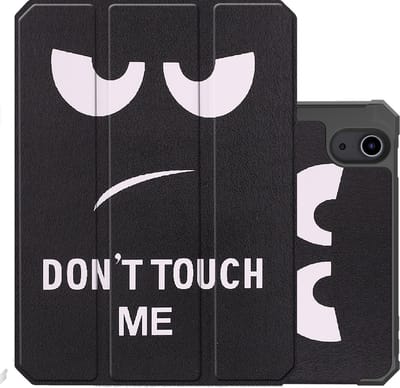 Hoes - Geschikt voor Apple iPad Mini 6 (2021) - 8.3 inch - 6e Generatie - Dun & Stevig - Trifold Bookcase - Hard Cover Case - Met Uitsparing Geschikt voor Apple Pencil - Hardcover Book - Tablet Hoesje - Don't Touch Me
