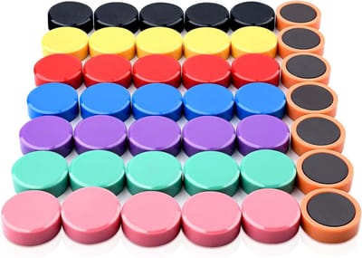 48 Sterke Decoratieve Magneten voor Whiteboard en Koelkast, Kleurige Ronde Mini Magneten, Ideaal voor Organisatie en Creatieve Projecten