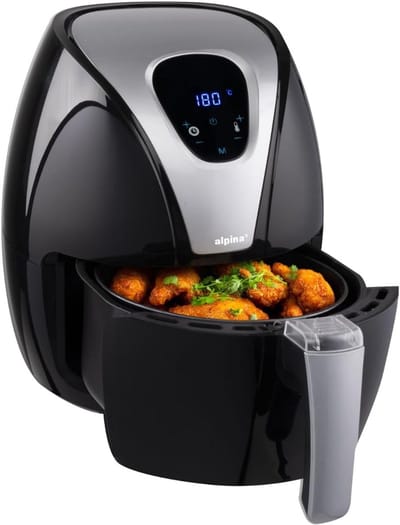 Heteluchtfriteuse met Digitaal Touchscreen - Instelbaar 80-200 Graden - 1500W - Zwart