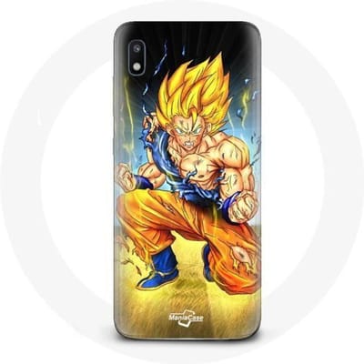 Coque pour Samsung Galaxy A10 Son goku dragon ball corps enervé