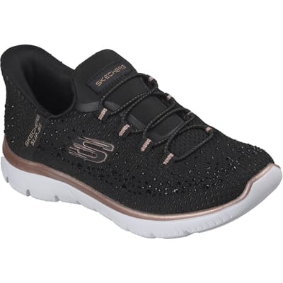 Skechers Slip-ins: Summits - Brilliant Shine dames sneakers - Zwart - Extra comfort - Memory Foam