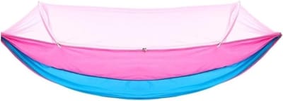 Draagbare Hangmat - Kampeer Hangmat - Buiten Ontspannen - Met Klamboe - 1.3 kg - Roze