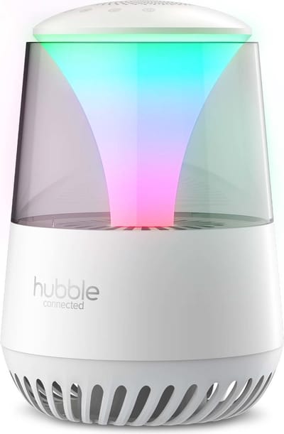 Hubble Connected Pure 3-in-1 luchtreiniger, Bluetooth speaker & nachtlampje