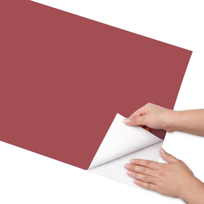 Coloray Meubel Wrap Folie - Bordeaux Meubelfolie - 50x100 cm - Meubelfolie Zelfklevend Bordeauxrode kleur - Wrapfolie Keuken - Minimalist Meubelfolie - Decoratiefolie - Tafeldecoratie - Achtergronden en patronen